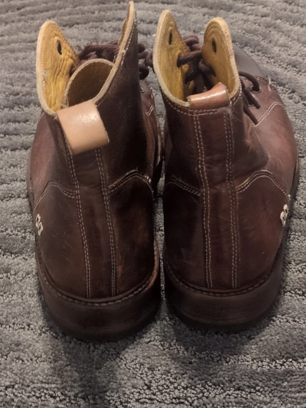 Bed Stu Dark Brown Leather Lace-Up Ankle Boots